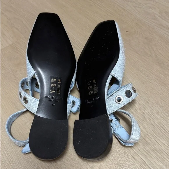 Rag & Bone Women's Light Blue Tweed Flats - Picture 3 of 8